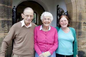 Braham at the High Royds Memorial Garden open day July 7, 2012.  Braham is pictured with his wife and daughter.